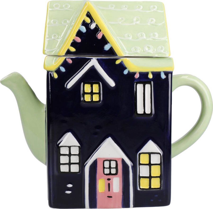 KitchenCraft De Notenkraker Collectie Theepot Huis met Druppelvrije Schenktuit