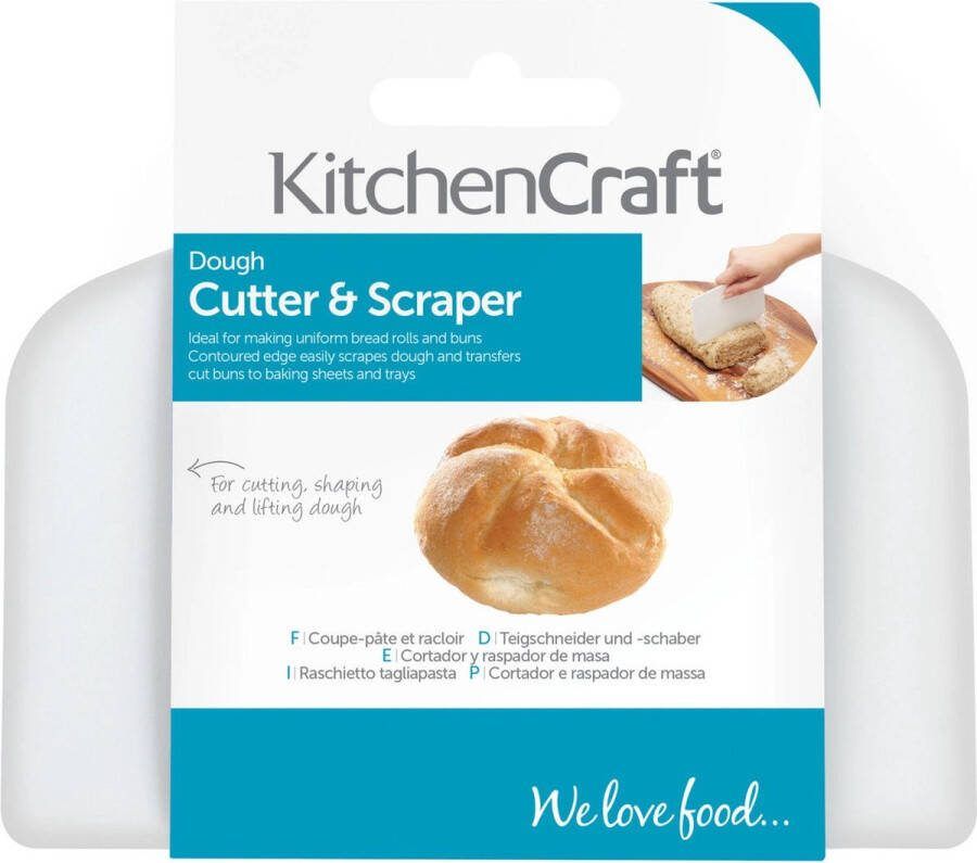KitchenCraft Deegsnijder En Schraper 13 5 Cm Wit