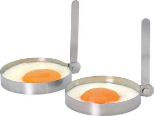 KitchenCraft Eierring Set van 2 Kookringen Rond Eieren & Pancakes