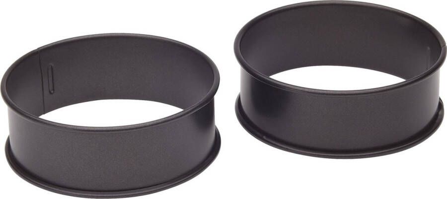 KitchenCraft Eierringen 9 X 3 5 Cm Edelstaal Zwart 2 Stuks