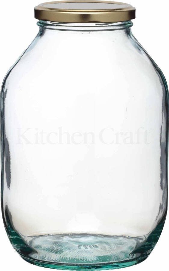 KitchenCraft Glazen Pot met Twist-off deksel Weckpot Inmaakpot Voorraadpot 2 25L