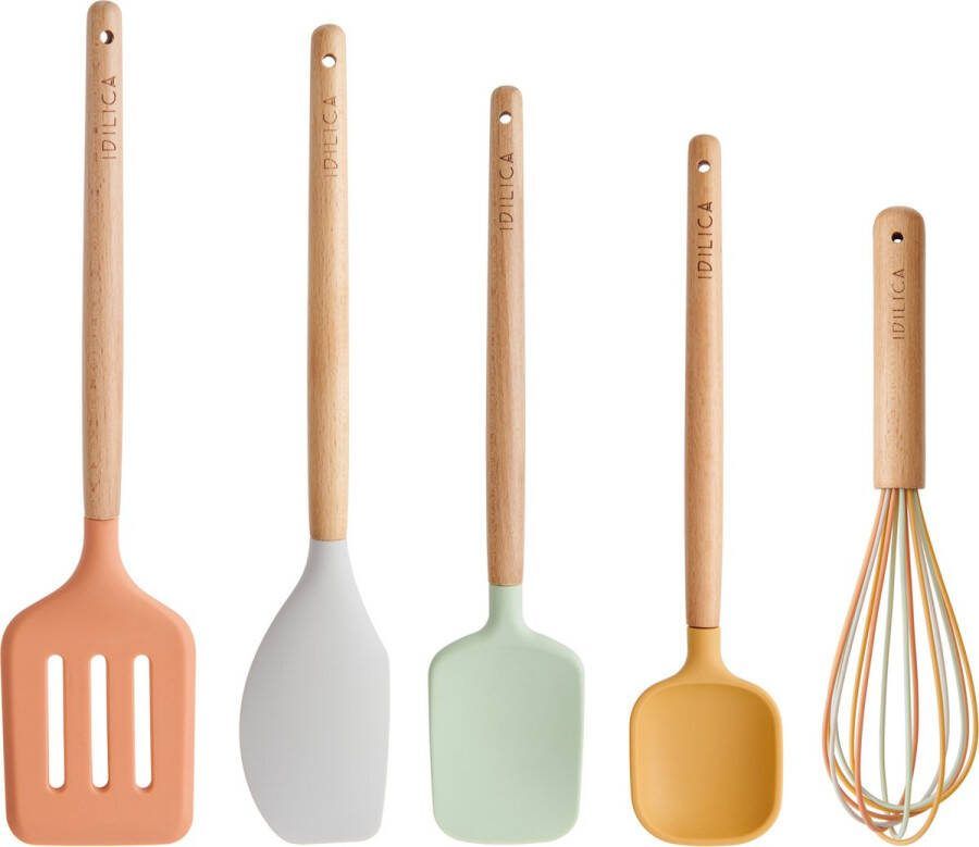 KitchenCraft Idilica siliconen gereedschapsset set van 5