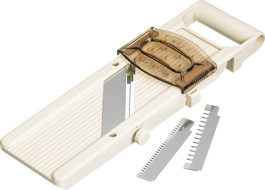 KitchenCraft Japanse Mandoline met veiligheidsbescherming en 3 snijbladen