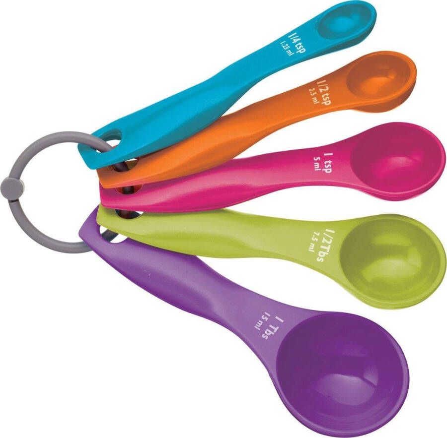 KitchenCraft Maatlepels Spoons Set van 5 | Colourworks