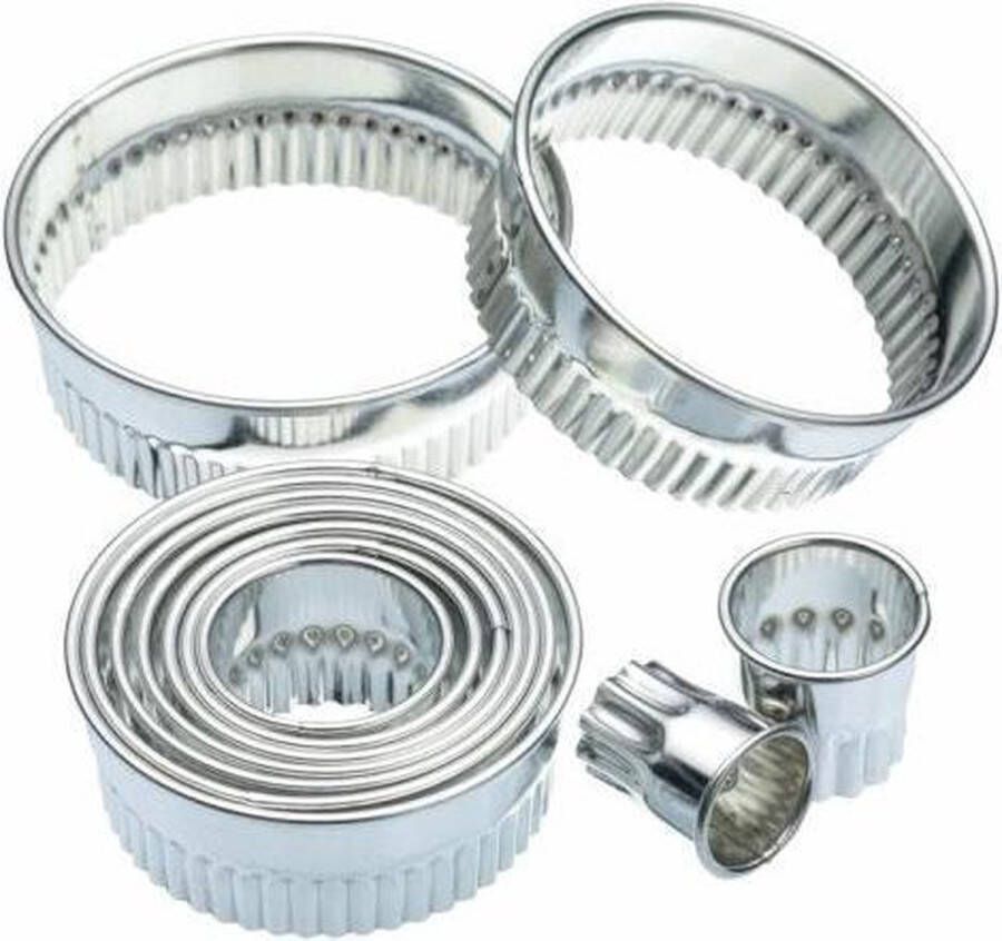 KitchenCraft Set van 11 uitstekers geschulpte cirkel rond Kitchen Craft