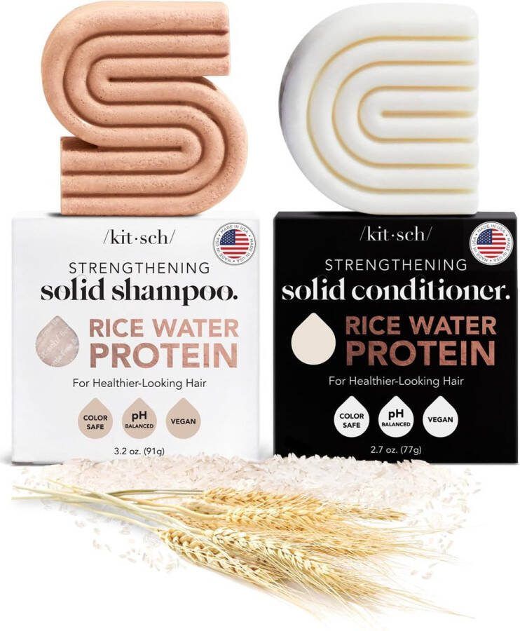 Kitsch Rice Water Shampoo Bar & Conditioner Bar Combo Pack