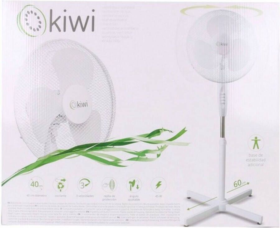 Kiwi Staande ventilator Wit 45 W (Ø 40 cm)