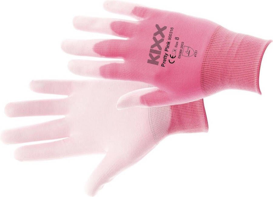 KIXX Tuinhandschoen Pretty Pink maat M ofwel 8