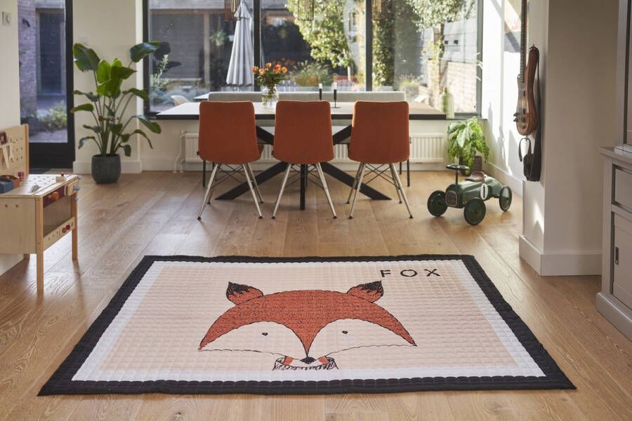 Kjoet Speelkleed baby kind Antislip 200x150cm inclusief opbergtas speelmat Vos