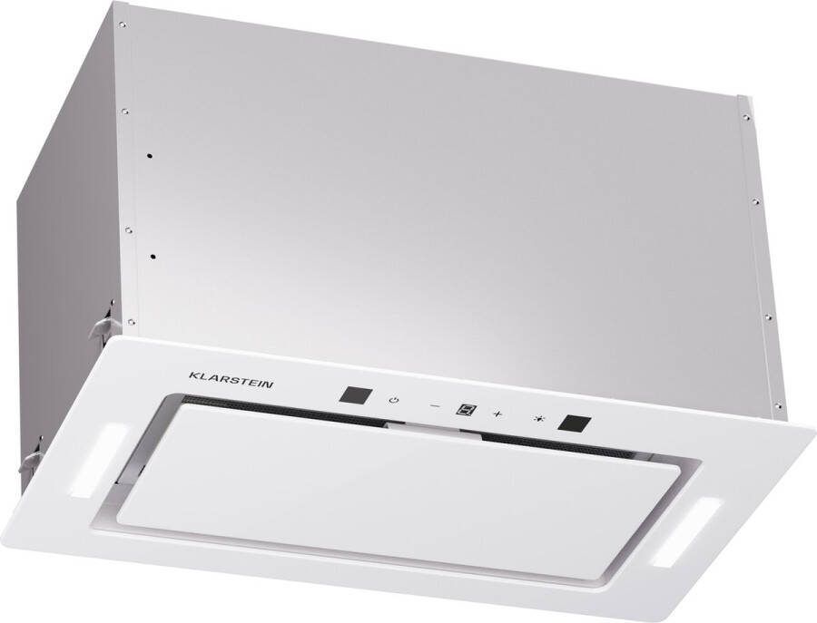 Klarstein Afzuigkap Luchtafvoer - recirculatie Afzuigkap Met Filter LED Verlichting & Touch bedieningspaneel Stille Afzuigkap Wit