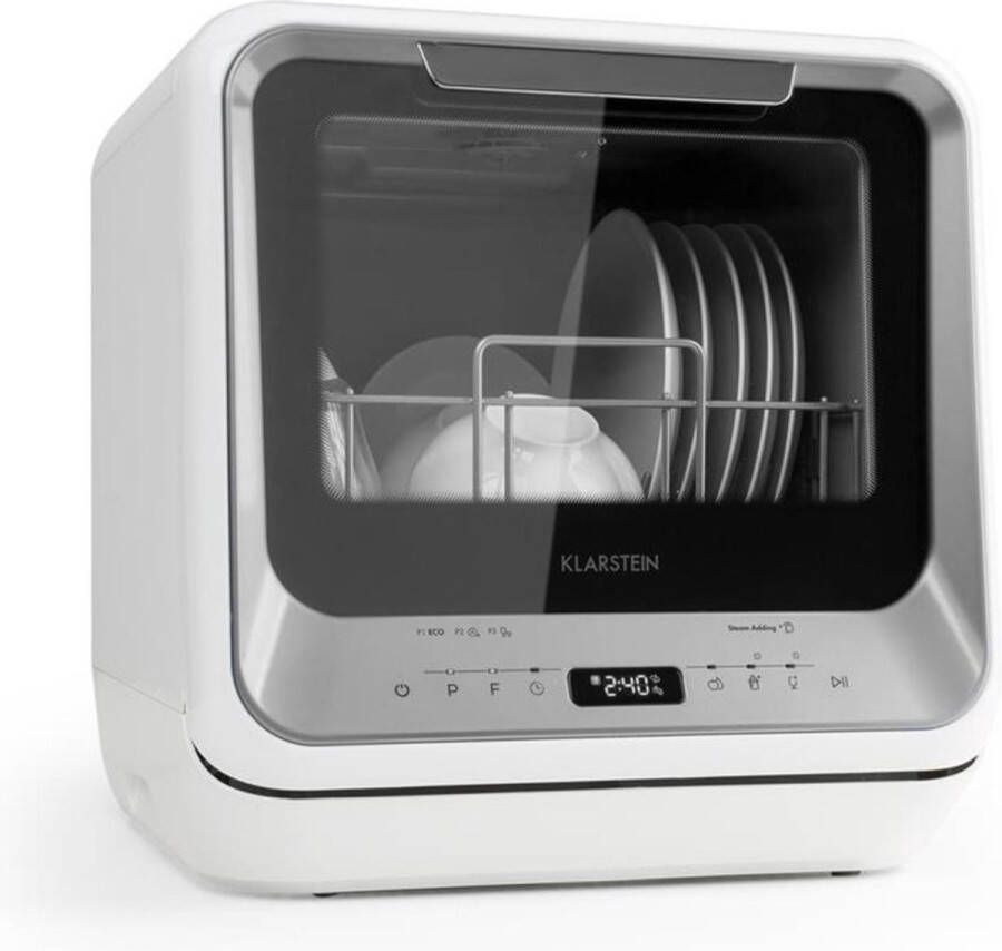 Klarstein Amazonia Mini vaatwasser Vrijstaand Afwasmachine 6 programma's 42 x 44 x 44 cm Zilver