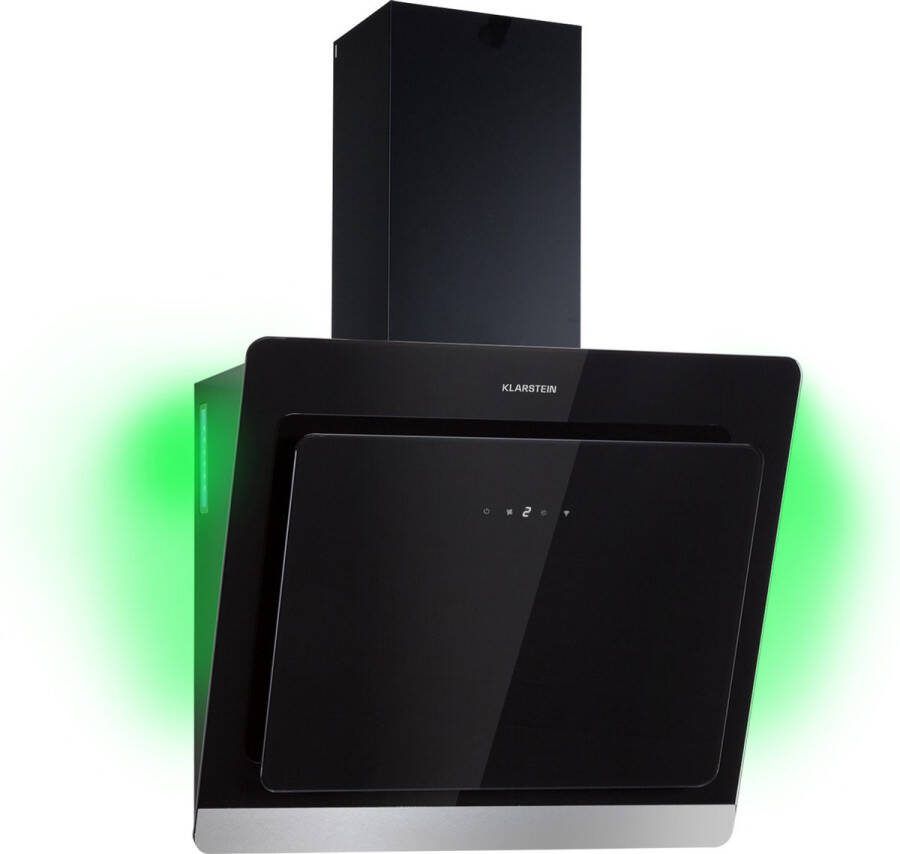 Klarstein Aurora 60 Smart Afzuigkap 550 M³ H 60 Cm Inclusief Sfeerlicht EEK A++ Zwart