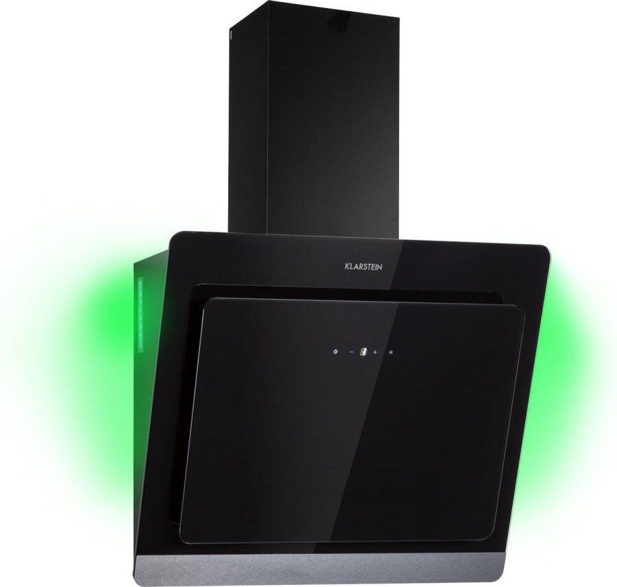 Klarstein Aurora Eco 60 Afzuigkap 550 M³ H 60 Cm Breed Hoofdvrij Sfeerlicht EEC A+ Zwart