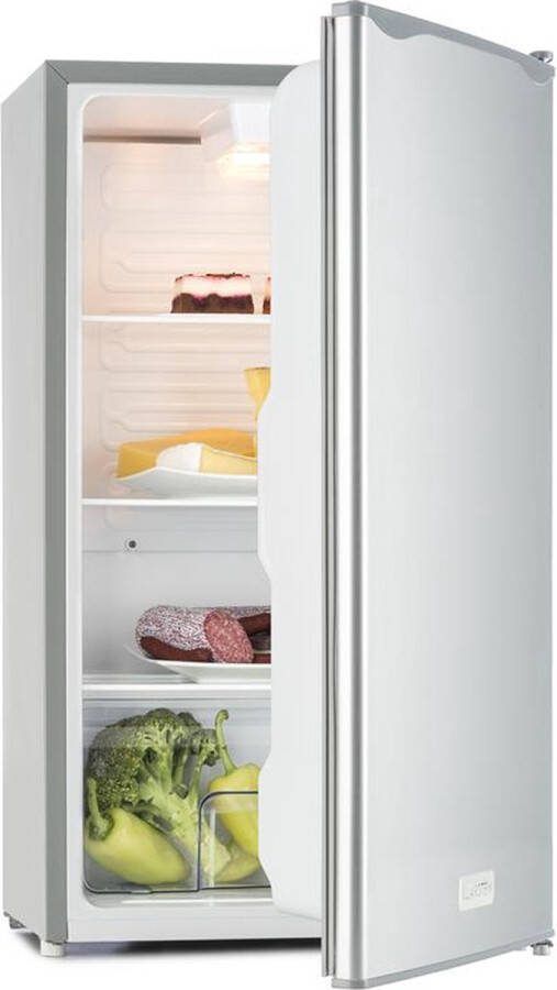 Klarstein Beerkeeper Koelkast Volume: 92 Liter 3 Glasplateaus 2 Groentevakken Thermostaat 7 standen 60 Watt Zilver