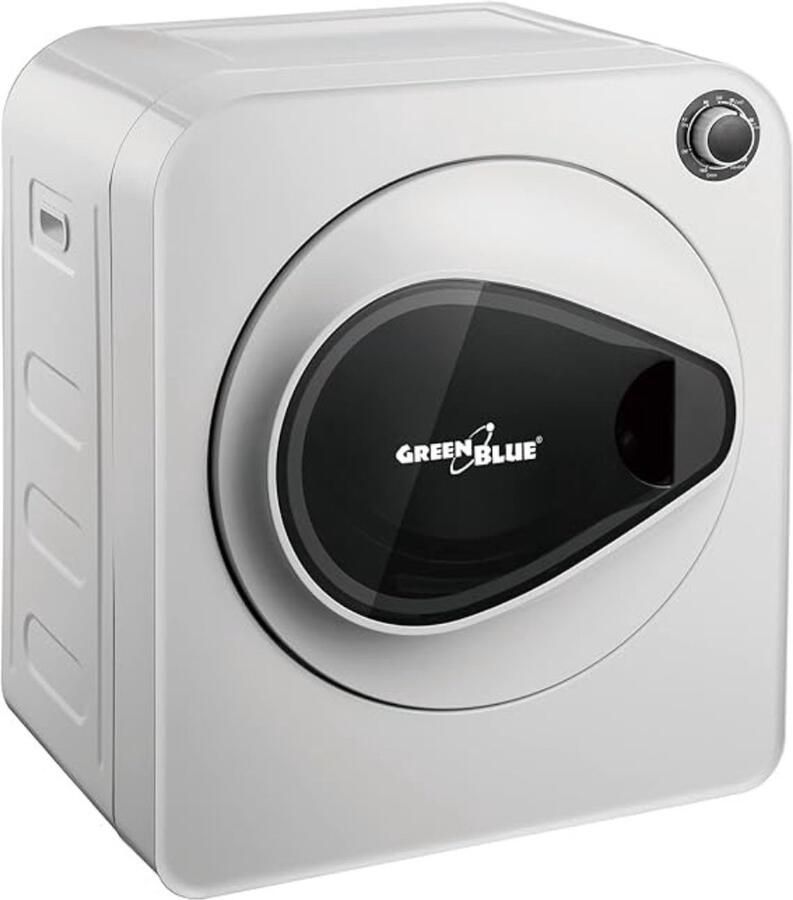 Klarstein Mini droger – Wasdroger mini – Warmtepompdroger Elektrisch – 830W – Vijf droogprogramma s – 3kg – Modern Design Wit