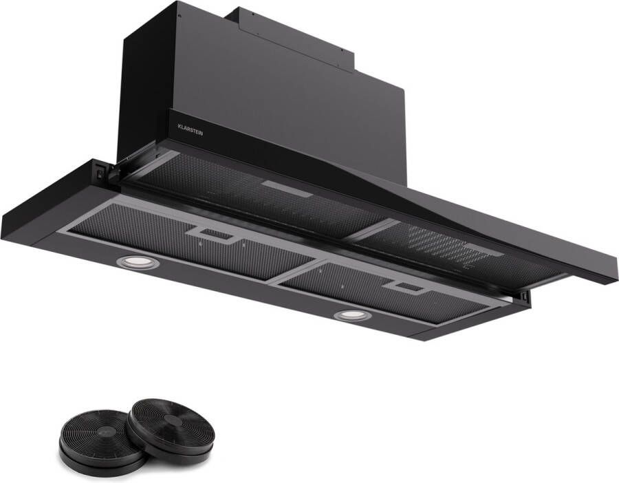 Klarstein Mariana 90 Neo Vlakscherm Afzuigkap 491 M³ H Recirculatie Zwart