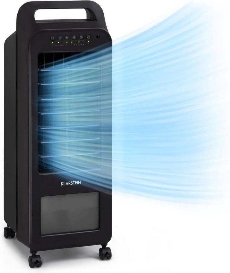 Klarstein Mobiele Airco Zonder Afvoer Mobiele Aircooler met Timer Mobiele Airco voor Slaapkamer met 3 snelheden- Zwart