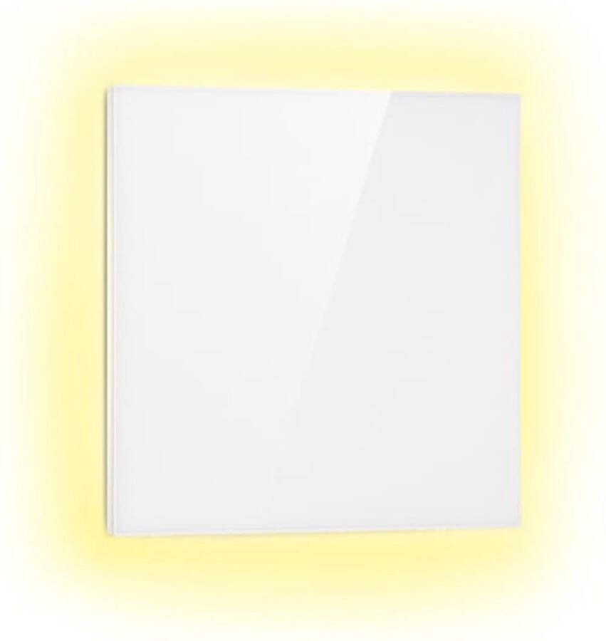 Klarstein Mojave Smart 500 2-In-1 Infraroodverwarming & Convectieverwarming Convector Infraroodverwarmer App Control 60 X 60 Cm (Bxh) 500 W Thermostaat Afstandsbediening Weektimer Ip44 Wandmontage RGB-Sfeerlicht Wit