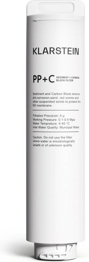 Klarstein PureFina PPC filter accessoires vervanging sediment koolstoffilter