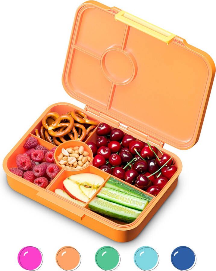 Klarstein Schmatzfatz By Lite Lunchbox Broodtrommel Lunchbox Extra Licht: Slechts 350 G Kindvriendelijk Afgedicht 4 Of 6 Portioneervakken Geschikt Voor Dik Vloeibare Voeding 20 8 X 4 5 X 15 Cm (B X H X D) Vaatwasserbestendig BPA-Vrij Tritan