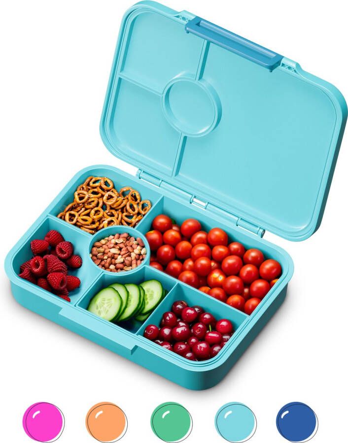 Klarstein Schmatzfatz By Lite Lunchbox Broodtrommel Lunchbox Extra Licht: Slechts 350 G Kindvriendelijk Afgedicht 4 Of 6 Portioneervakken Geschikt Voor Dik Vloeibare Voeding 20 8 X 4 5 X 15 Cm (B X H X D) Vaatwasserbestendig BPA-Vrij Tritan