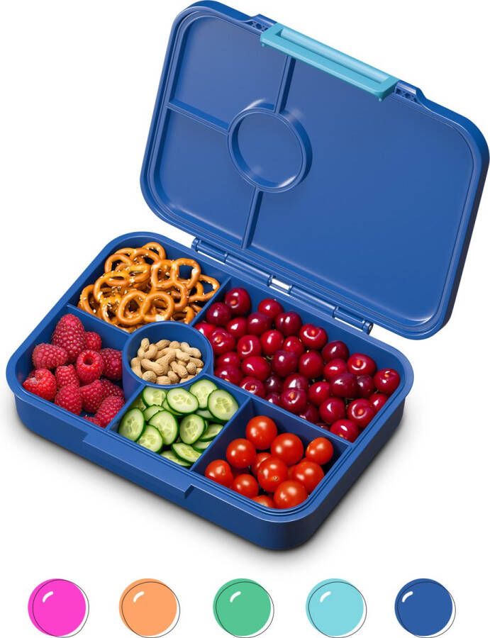 Klarstein Schmatzfatz By Lite Lunchbox Broodtrommel Lunchbox Extra Licht: Slechts 350 G Kindvriendelijk Afgedicht 4 Of 6 Portioneervakken Geschikt Voor Dik Vloeibare Voeding 20 8 X 4 5 X 15 Cm (B X H X D) Vaatwasserbestendig BPA-Vrij Tritan