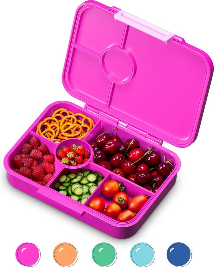 Klarstein Schmatzfatz By Lite Lunchbox Broodtrommel Lunchbox Extra Licht: Slechts 350 G Kindvriendelijk Afgedicht 4 Of 6 Portioneervakken Geschikt Voor Dik Vloeibare Voeding 20 8 X 4 5 X 15 Cm (B X H X D) Vaatwasserbestendig BPA-Vrij Tritan