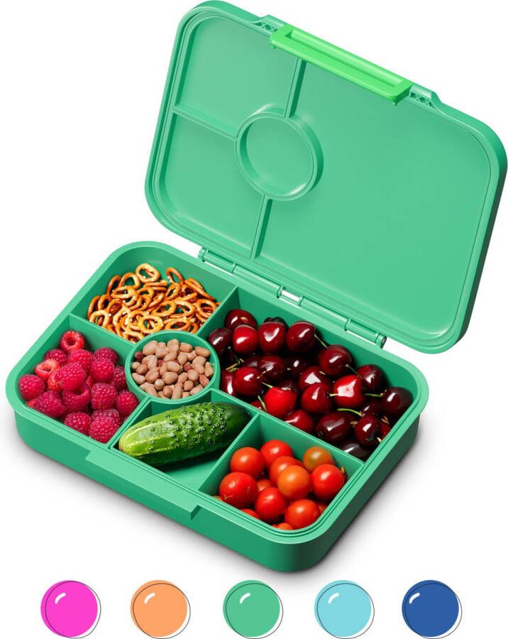 Klarstein Schmatzfatz By Lite Lunchbox Broodtrommel Lunchbox Extra Licht: Slechts 350 G Kindvriendelijk Afgedicht 4 Of 6 Portioneervakken Geschikt Voor Dik Vloeibare Voeding 20 8 X 4 5 X 15 Cm (B X H X D) Vaatwasserbestendig BPA-Vrij Tritan