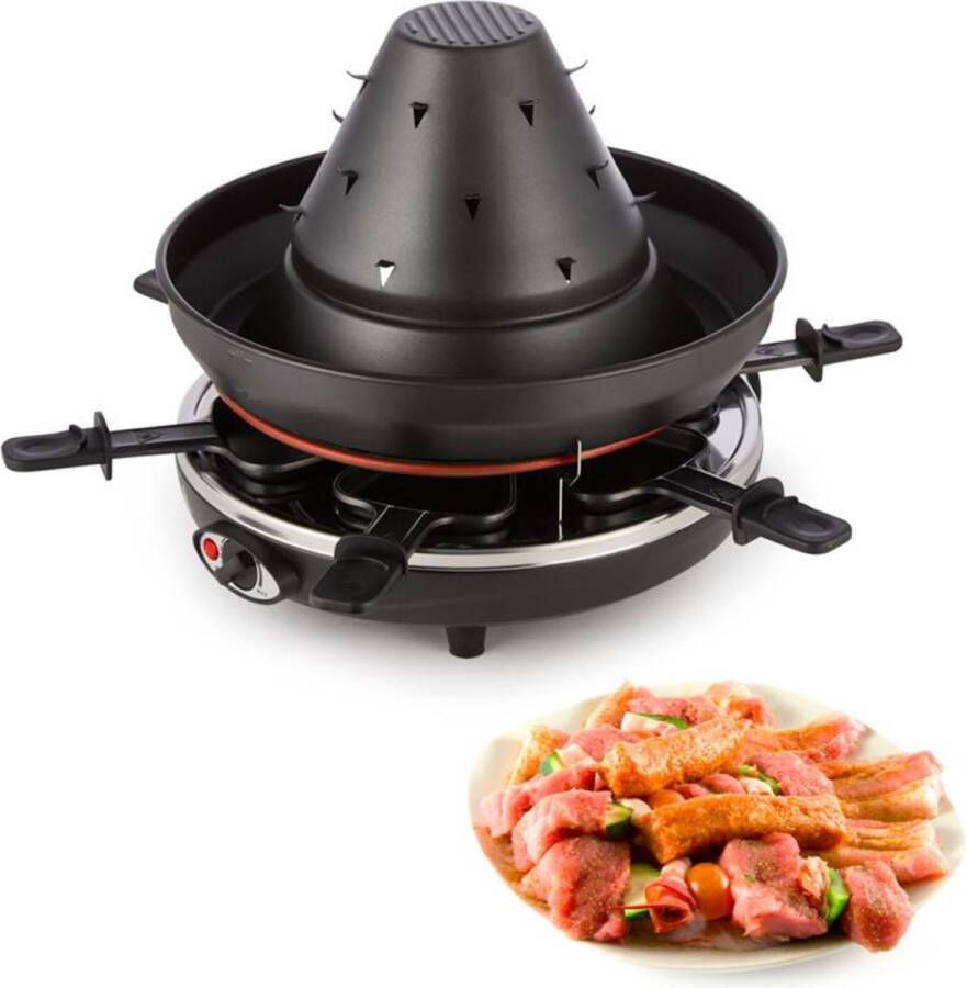 Klarstein Taste Volcano Tartarengrill gourmetset 1500 W 6 personen zwart