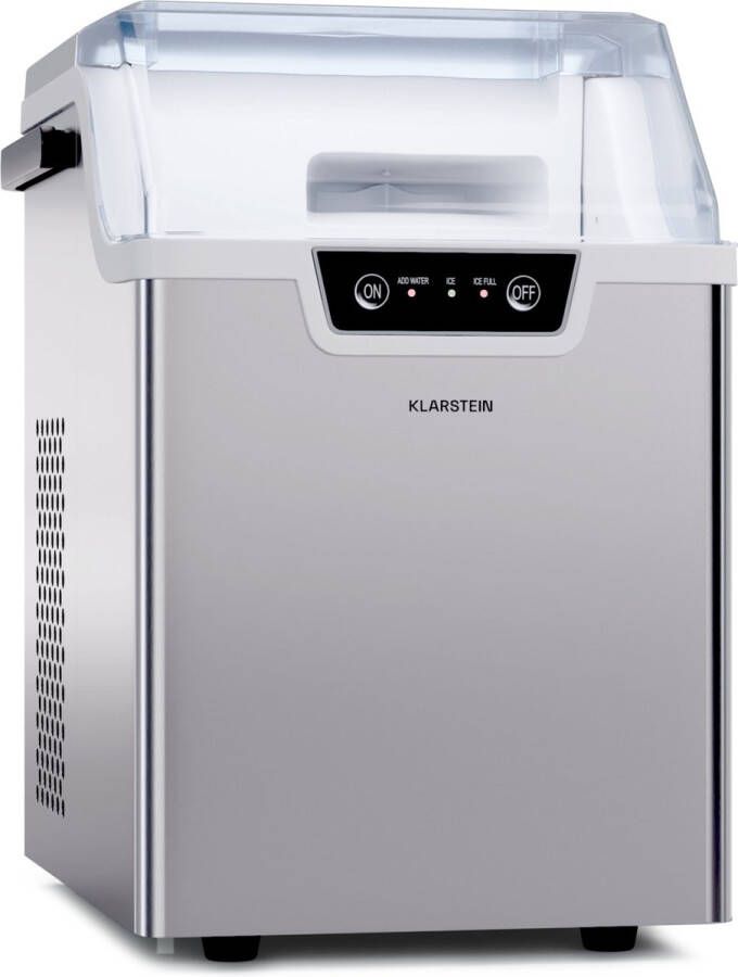 Klarstein Wallberg Nugget Ice Maker ijsblokjesmachine Snelle modus Zilver