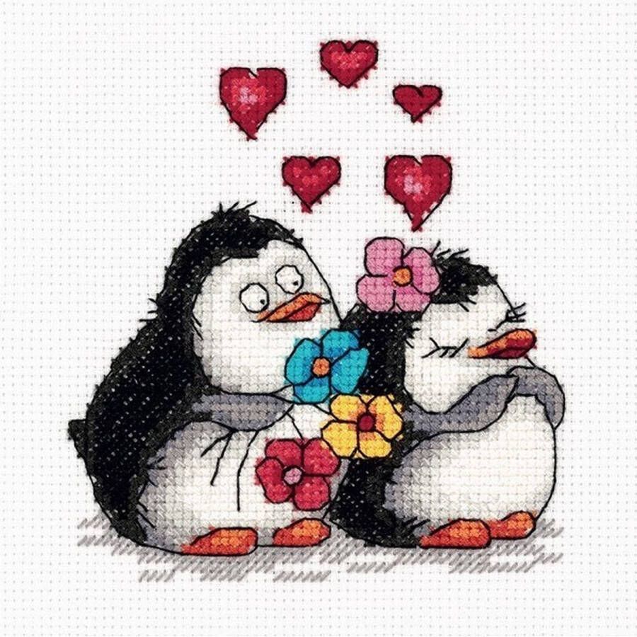 Panna Borduurpakket Pinguïns verliefd