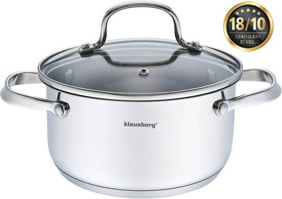 Klausberg 7213 kookpan met deksel prestige II 3 3L Ø20 cm