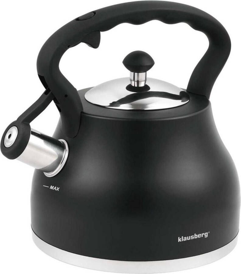 KLAUSBERG Top Choice Fluitketel zwart 2.7 liter