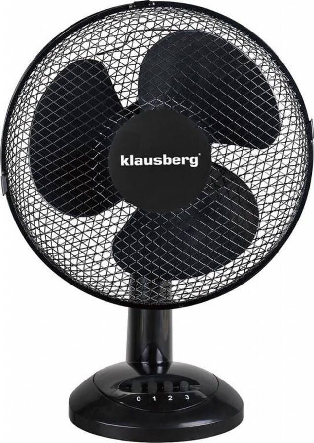 Klausberg 7474 tafelventilator zwart 30 cm 40W