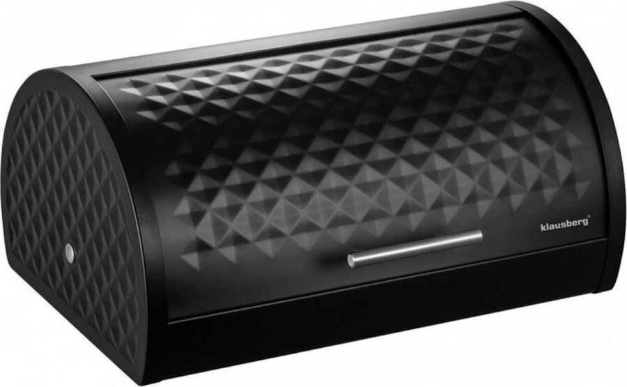 Klausberg Top Choice stalen broodtrommel zwart diamond