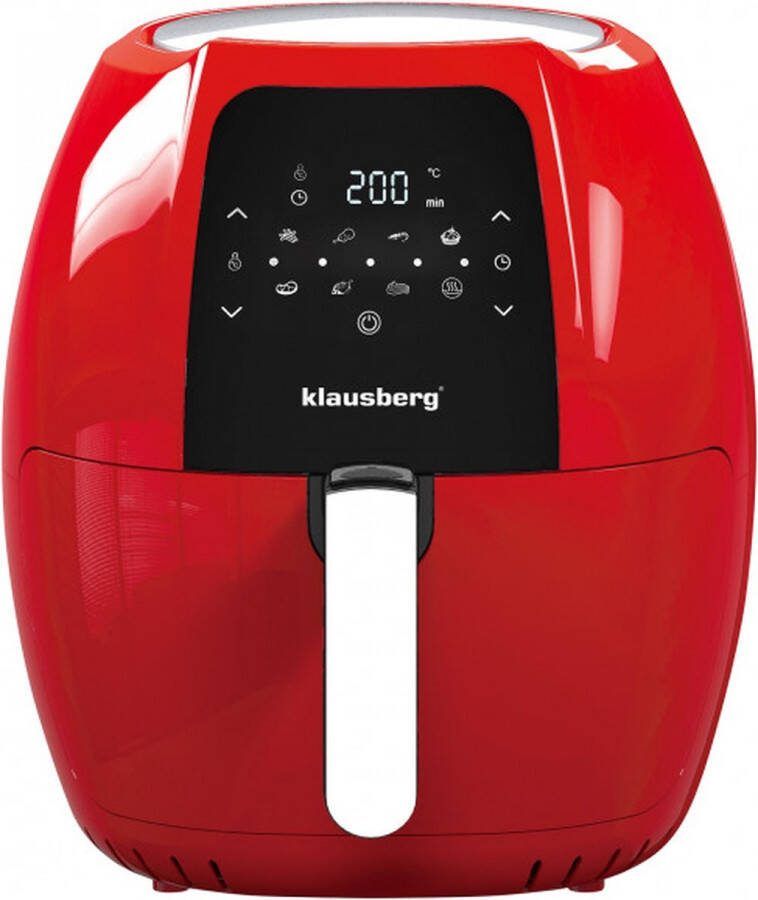 KLAUSBERG 7571 Airfryer Rood 1800 Watt 7 liter !!