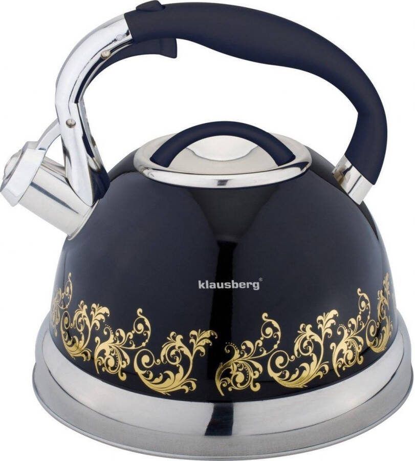 KLAUSBERG Top Choice fluitketel 2 8L rvs alle warmtebronnen Zwart