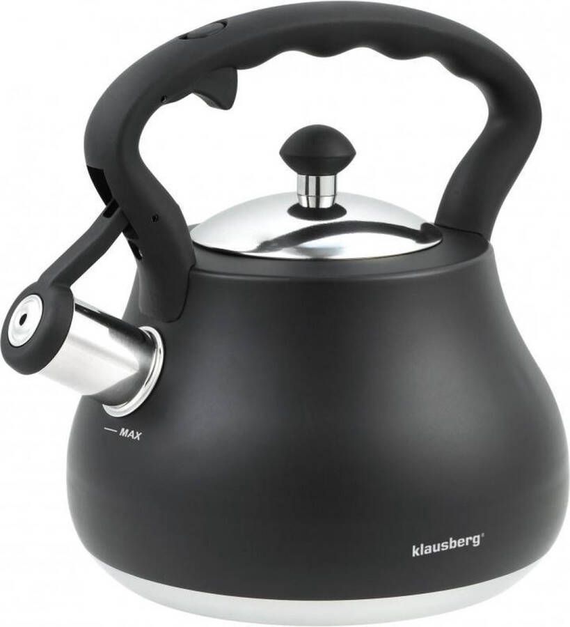 KLAUSBERG KB-7446 fluitketel 2 7L rvs alle warmtebronnen