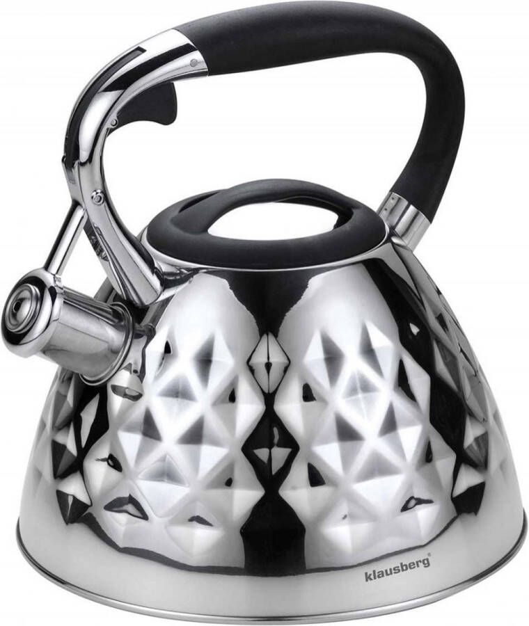 KLAUSBERG Top Choice Fluitketel Diamond zilver 3 liter