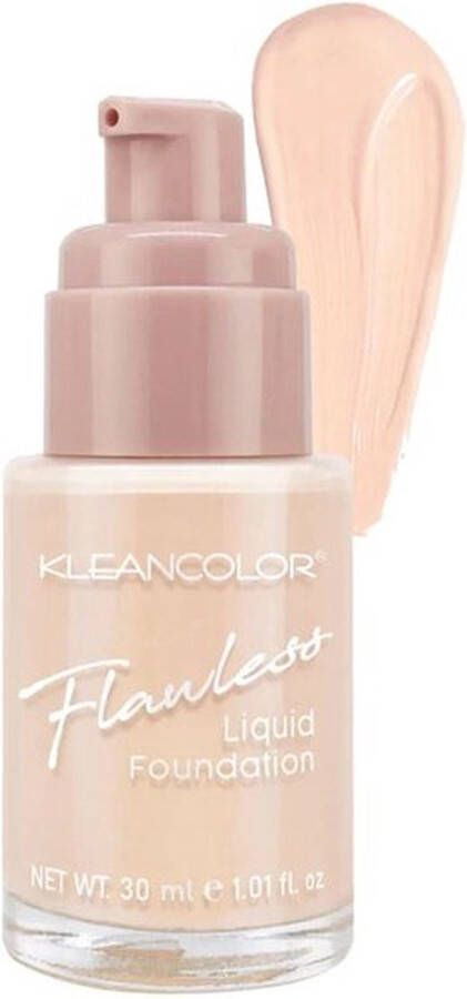 Kleancolor Flawless Liquid Foundation 01 Vanilla Foundation 30 ml