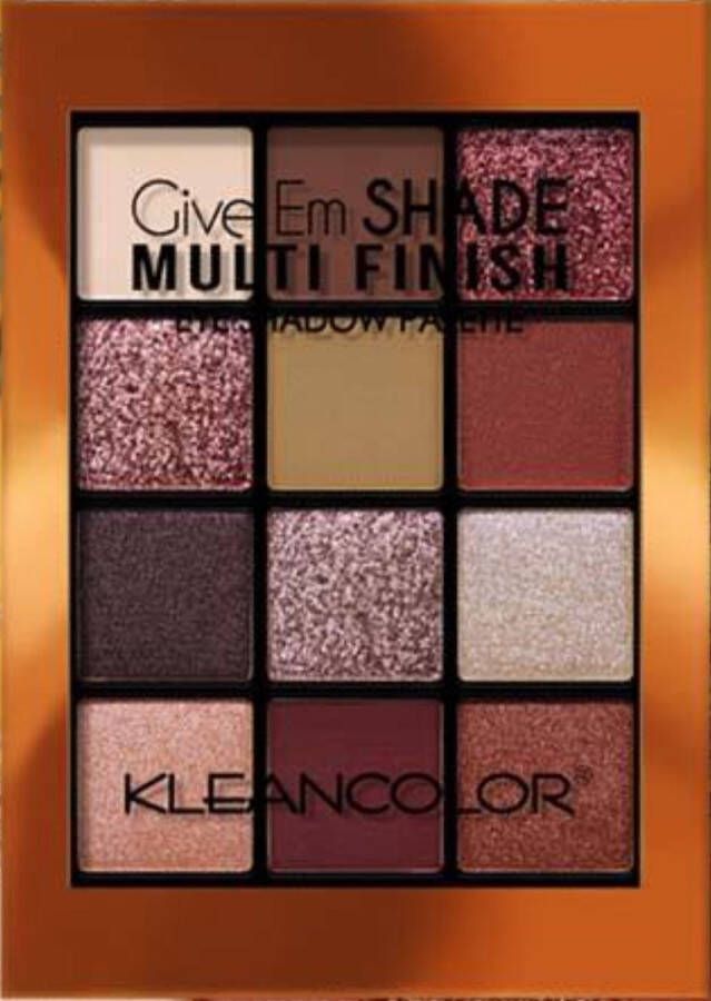 Kleancolor Give Em Shade Multi Finish 03 Wine Eye Shadow Palette Oogschaduw 10 g