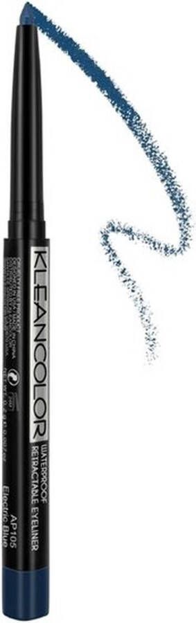 Kleancolor Retractable Waterproof Lip & Eye Liner AP105 Electric Blue Multifunctioneel Lipliner en Oogpotlood 0.2 g