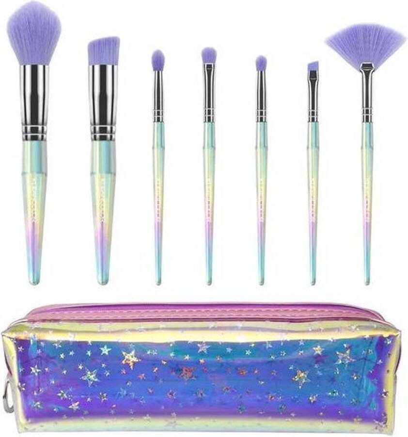 Kleancolor Star Life 7 Piece Brush Set With Cosmetic Bag CBS7 Make-up kwastenset