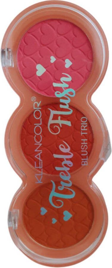 Kleancolor Treble Flush Blush Trio 01 Bubblegum Blush 7.5 g