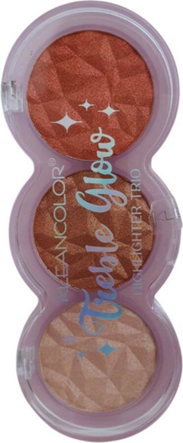 Kleancolor Treble Glow Highlighter Trio 02 Moonlit Highlighter 7.5 g