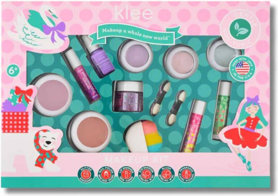 Klee Naturals Bliss Abound Super Luxe Kinder Speel Make Up Set 100% Natuurlijk Paars Roze