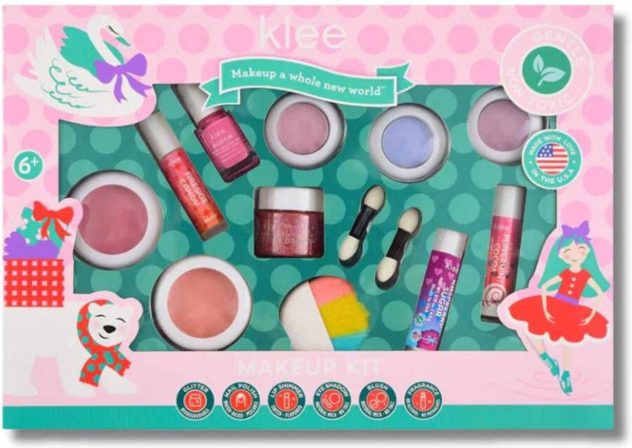Klee Naturals Joy Aplenty Super Luxe Kinder Speel Make Up Set 100% Natuurlijk Roze Blauw