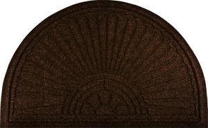 Wash+dry by Kleen-Tex Mat DUNE Halfmoon dark brown Inloopmat antislip geschikt voor binnen en buiten wasbaar