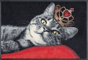 Wash+dry by Kleen-Tex Mat Royal Cat Inloopmat motief kat antislip geschikt voor binnen en buiten wasbaar
