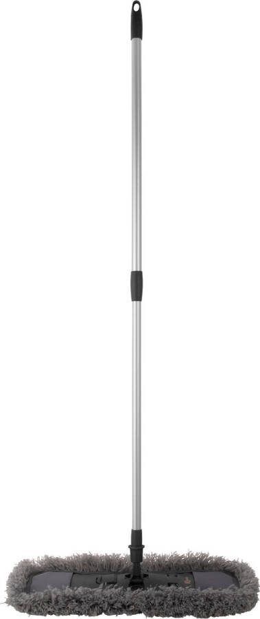 Kleeneze 2-in-1 Flat-Head Mop Fluffy microvezelpad uitschuifbare handgreep grijs
